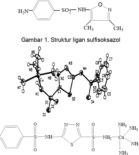Gambar 1. Struktur ligan sulfisoksazol