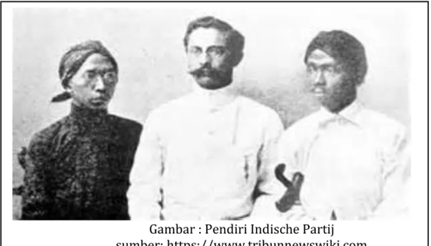 Gambar : Pendiri Indische Partij  sumber: https://www.tribunnewswiki.com