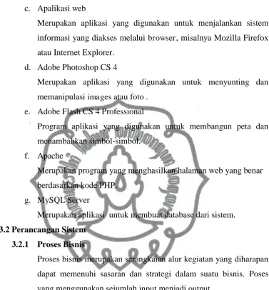 Tabel 3.1 Proses Bisnis 