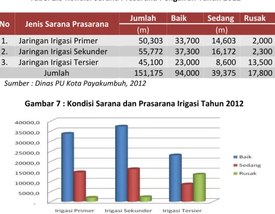 Tabel 2.5 Kondisi Sarana Prasarana Pengairan Tahun 2012