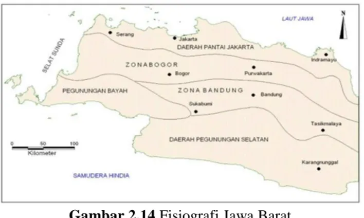 Gambar 2.14 Fisiografi Jawa Barat 