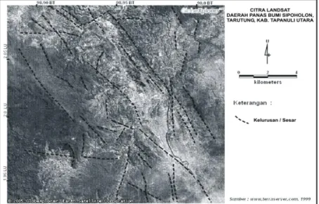 Gambar 2.1. Peta analisis citra satelit daerah Sipoholon (Tim Penyelidikan  Terpadu PSDG, 2005) 