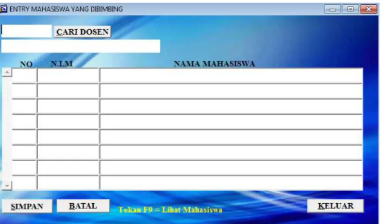 Gambar 2. Input Dosen Pembimbing Akademik Mahasiswa 