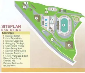 Gambar 2.15 Siteplan Komplek Olahraga Jatidiri 