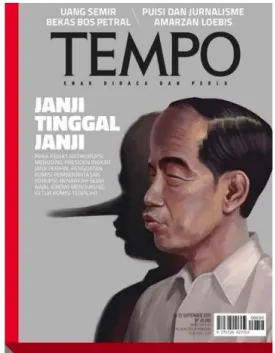 Gambar I.1 Sampul Majalah Tempo Edisi 4542, 16-22 September 2019  Sumber: https://majalah.tempo.co/edisi/2451/2019-09-14 (diakses pada 10/11/2019)   