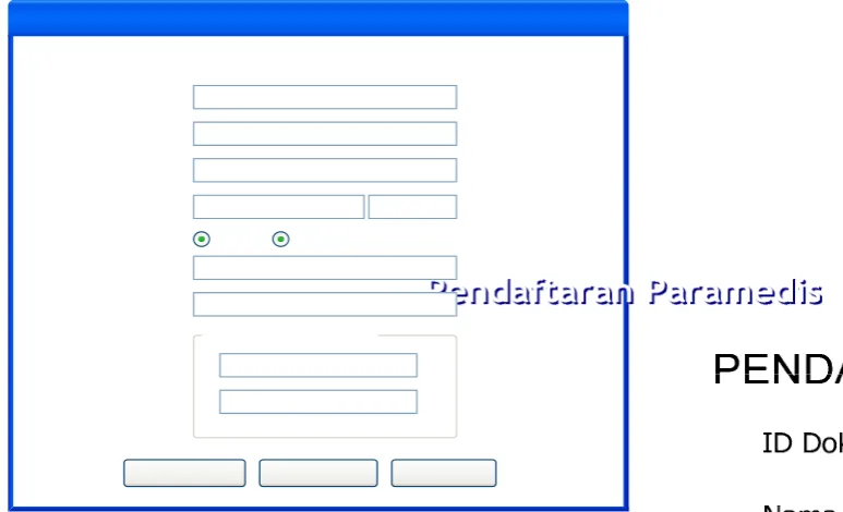 Gambar 3.16. Design form Pendaftaran Paramedis 