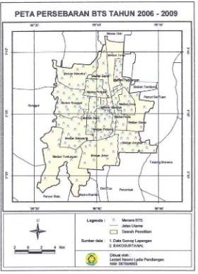 Gambar 11. Peta Persebaran BTS Tahun 2006-2009 