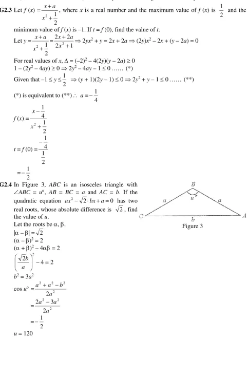 Let the roots be |, .  – | =2  Figure 3 