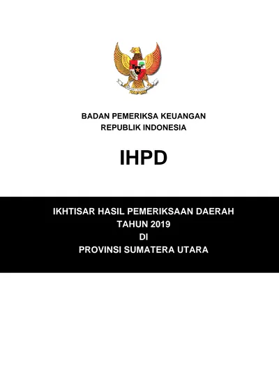 BADAN PEMERIKSA KEUANGAN REPUBLIK INDONESIA IHPD IKHTISAR HASIL ...