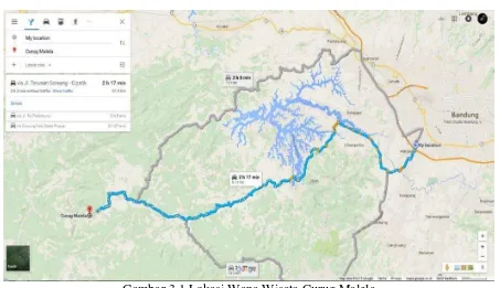 Gambar 3.1 Lokasi Wana Wisata Curug Malela 