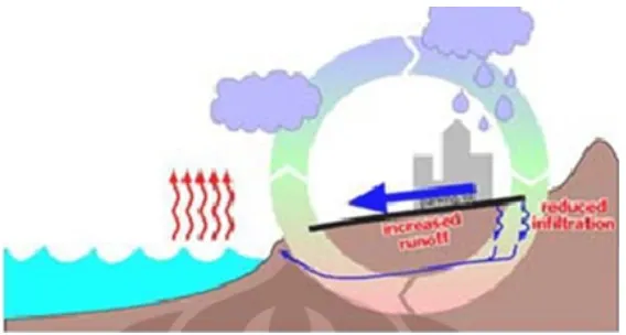 Gambar 1. Siklus Hidrologi Setelah Urbanisasi