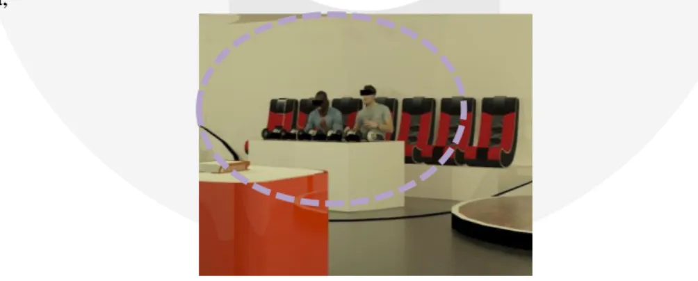 Gambar 3.13.2 Microsoft Hololens Augmented Reality di area pamer museum  Sumber: Penulis, 2018 