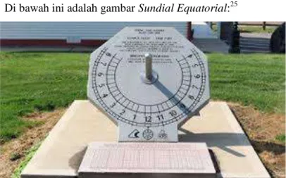 Gambar 3.5 : Sundial Equatorial (Sumber: www.google.com)  2.  Sundial Horizontal 