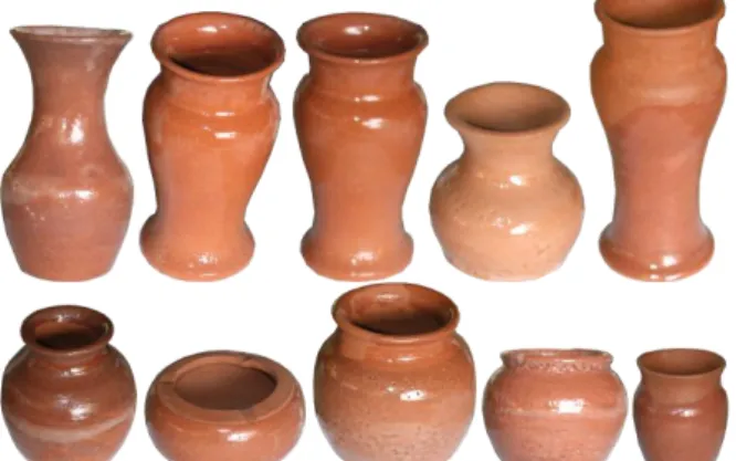 Gambar 5. Beberapa sampel dan bentuk keramik dari bahan baku 