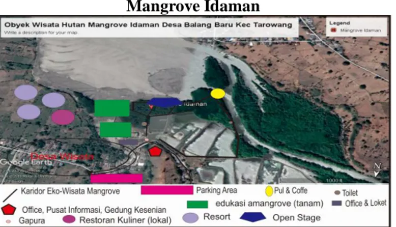 Gambar 3 Rencana Kawasan Wisata Edukasi Hutan  Mangrove Idaman 