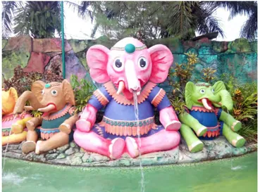 Gambar 4. 6 skulptur hewan pada area kolam arus. Sumber: : Pranata, 2016 