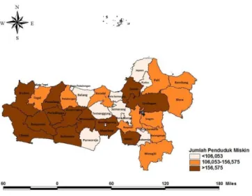 Gambar 4.1 Karakteristik Jumlah Penduduk Miskin Jawa Tengah Tahun 2015 