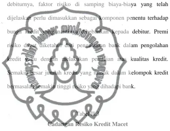 Tabel II.3 