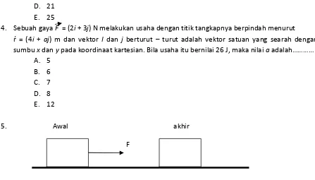 gambar. Perbandingan energi potensial dan energi kinetik balok ketika berada pada ketinggian