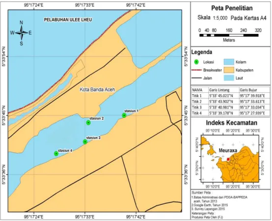 Gambar 3.1 Peta lokasi penelitian  Sampling 