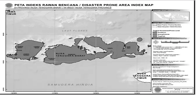 Gambar 1. Peta indeks rawan bencana/disaster prone area index map