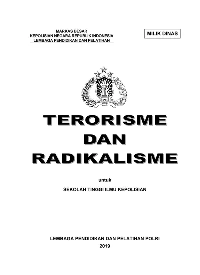 MARKAS BESAR KEPOLISIAN NEGARA REPUBLIK INDONESIA LEMBAGA PENDIDIKAN ...