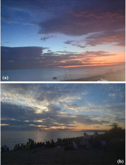 Gambar 3. 11. Kondisi Langit Pantai Terentang. (a) Sebelum Gerhana (05:55 