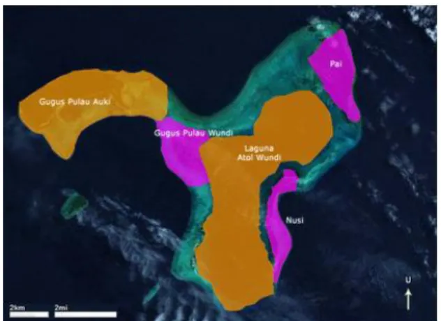 Gambar 4. Peta Kesesuaian Lahan untuk Budidaya Teripang di Kepulauan Padaido  3.2 Kesesuaian Lahan Pariwisata Pesisir 