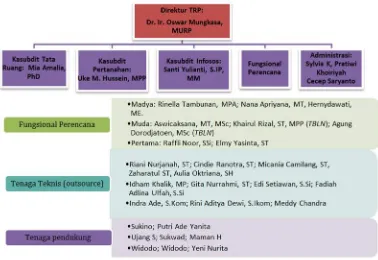 Gambar 1.  Struktur Organisasi Direktorat Tata Ruang dan Pertanahan Tahun 2013 - 2014