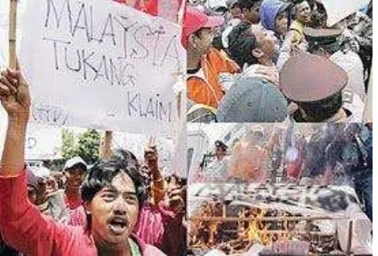 Gambar 3. Protes dari �er�agai daerah atas �klai� Malaysia� terhadap seni tradisi Indonesia