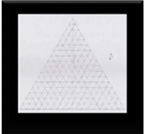 Gambar  6  menunjukkan  hasil  dari  segitiga sama sisi berukuran kecil sebanyak  291 buah