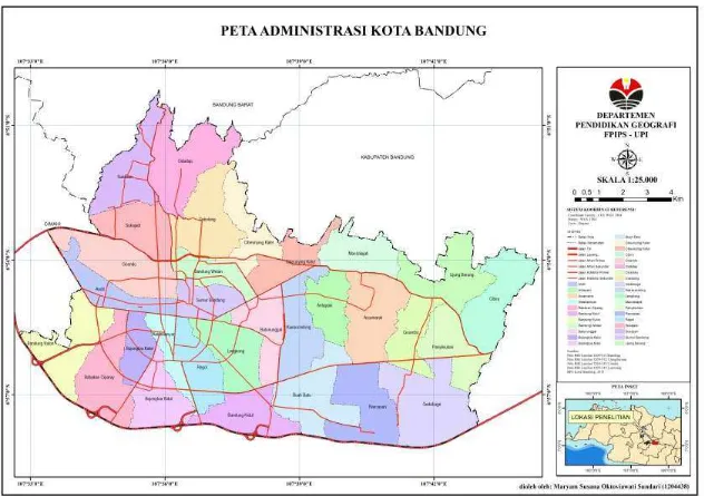 Gambar 3.1. Peta Administrasi Kota Bandung  