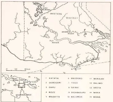 Gambar 2.  Peta penyebaran C.siebenrocki (1-11) 