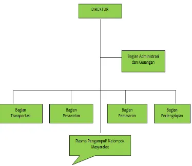 Gambar 5  struktur organisasi CV.Allen Lestari 