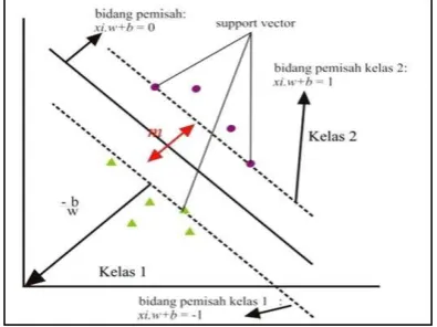 Gambar 1.Ilustrasi linearly separable data 