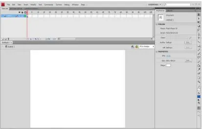 Gambar 2.1 Tampilan Adobe Flash CS4 