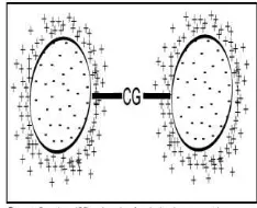 Gambar 1 . Proses pengikatan partikel koloid oleh koagulan (CG). 