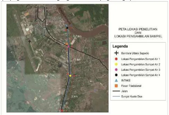 Gambar 1. Peta Lokasi Penelitian dan Lokasi Pengambilan Sampel 