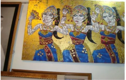 Gambar : Lukisan klasik seniman Ubud (Dok. Pribadi) 