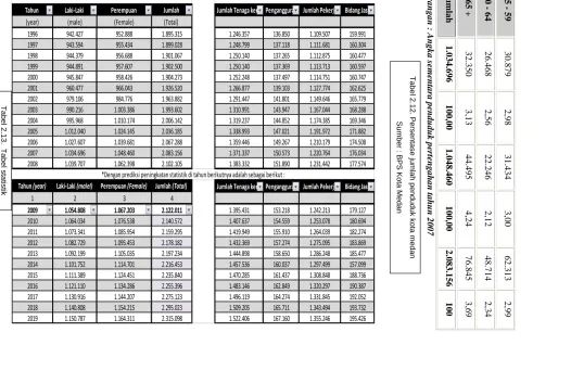 Tabel 2.13.  Tabel statistik