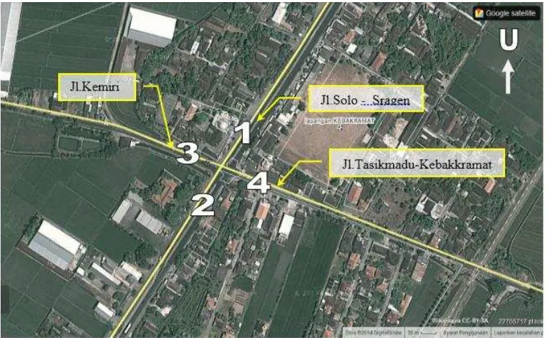 Gambar 1.1. Lokasi Simpang Kebakkramat 