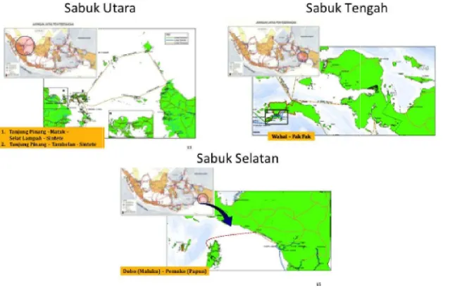 Gambar 3.18.  Peta Lokasi yang Belum terhubung Sistem Transportasi NasionalPeta Lokasi yang Belum terhubung Sistem Transportasi NasionalPeta Lokasi yang Belum terhubung Sistem Transportasi Nasional 