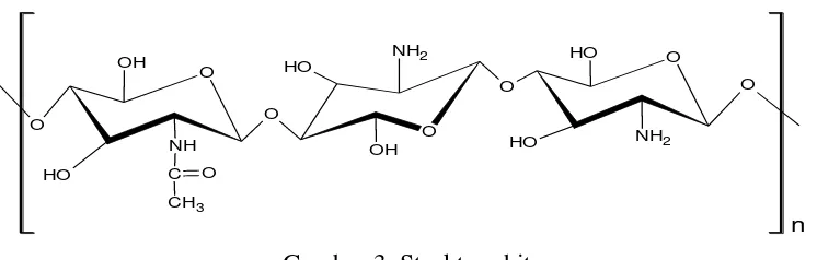 Gambar 3. Struktur chitosan 