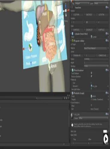 Gambar 12. Memasukkan virtual button dalam objek 3D 