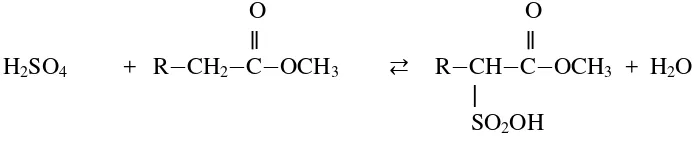 Gambar 3. Reaksi sulfonasi menggunakan asam sulfat 