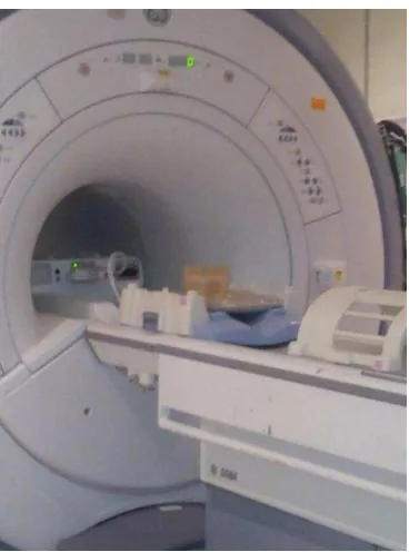 Figure 3.  The scanning of the gel samples by 1.5T MRI 