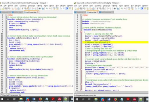 Gambar 4. Implementasi program PHP