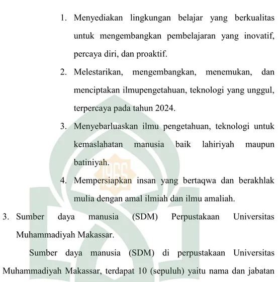 Tabel 2:Tenaga Perpustakaan Universitas Muhammadiyah Makassar 