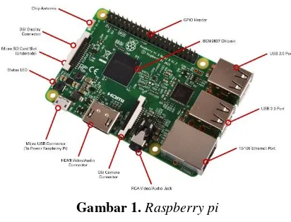 Gambar 1. Raspberry pi 