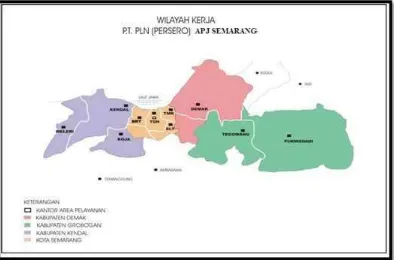 Gambar 3.1. Peta Wilayah Kerja PT PLN (Persero) APJ Semarang 